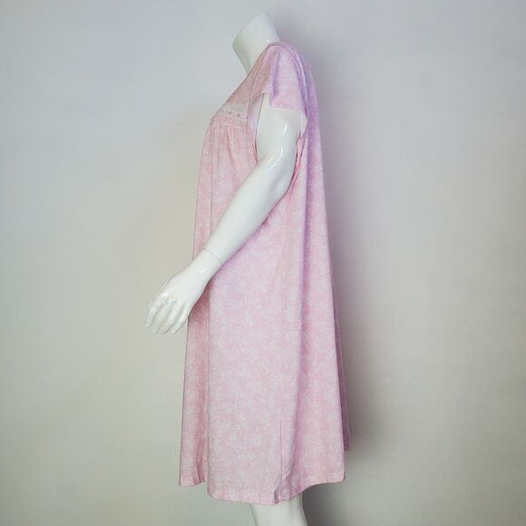 NEW Earth Angels Plus Size Pink Floral Nightgown - Picture 2 of 6